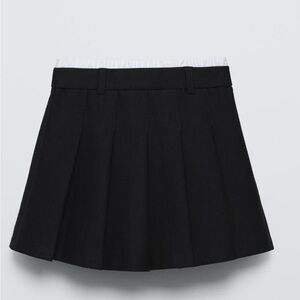 NWT Zara double waistband pleated grey short